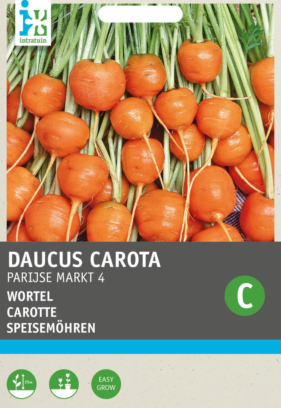 Intratuin Möhren rund (Daucus carota 'Pariser Markt') Samen| Gemüsesamen|Saatgut