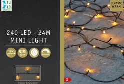 Intratuin Mini-Lichterkette außen 24 m mit 240 LEDs classic warm| Weihnachtsbaumbeleuchtung