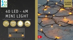 Intratuin Mini-Lichterkette Premium 4 m mit 40 LEDs klassisch warm| Weihnachtsbaumbeleuchtung