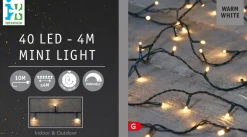 Intratuin Mini-Lichterkette Premium 4 m mit 40 LEDs warmweiß| Weihnachtsbaumbeleuchtung