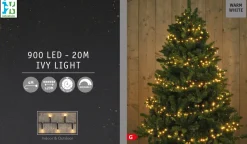 Intratuin Mini-Lichterkette Ivy 20 m mit 900 LEDs warmweiß| Weihnachtsbaumbeleuchtung