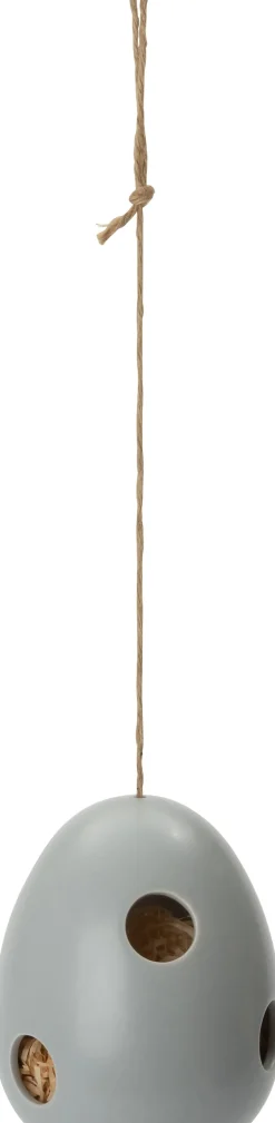 Intratuin Nistmaterialhalter grau D 12 H 16 cm| Gartenvögel|Vogelfutterhäuser