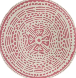 Intratuin Outdoor-Teppich Decor rund rosa D 180 cm| Outdoor-Teppiche