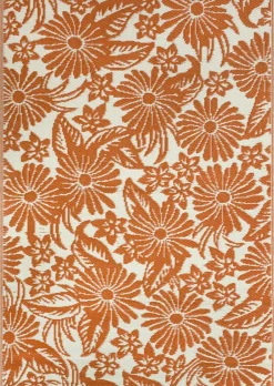 Intratuin Outdoor-Teppich Bloom orange 180 x 120 cm| Outdoor-Teppiche