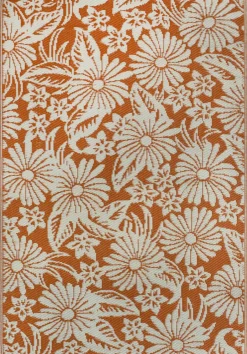 Intratuin Outdoor-Teppich Bloom orange 180 x 120 cm| Outdoor-Teppiche