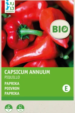 Intratuin Paprika (Capsicum annuum 'Piquillo') (BIO) Samen| Gemüsesamen|Saatgut