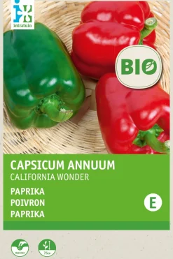 Intratuin Paprika (Capsucum annuum 'California Wonder') (BIO) Samen| Gemüsesamen|Saatgut