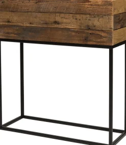 Intratuin Pflanzkübel auf Ständer schwarz / Holz 55 x 21 x 60,5 cm| Pflanzkübel|Blumentöpfe & Pflanzgefäße