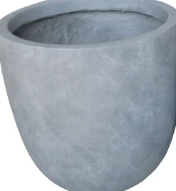 Intratuin Pflanzkübel Eiform D 43 H 41 cm grau| Blumentöpfe|Blumentöpfe & Pflanzgefäße