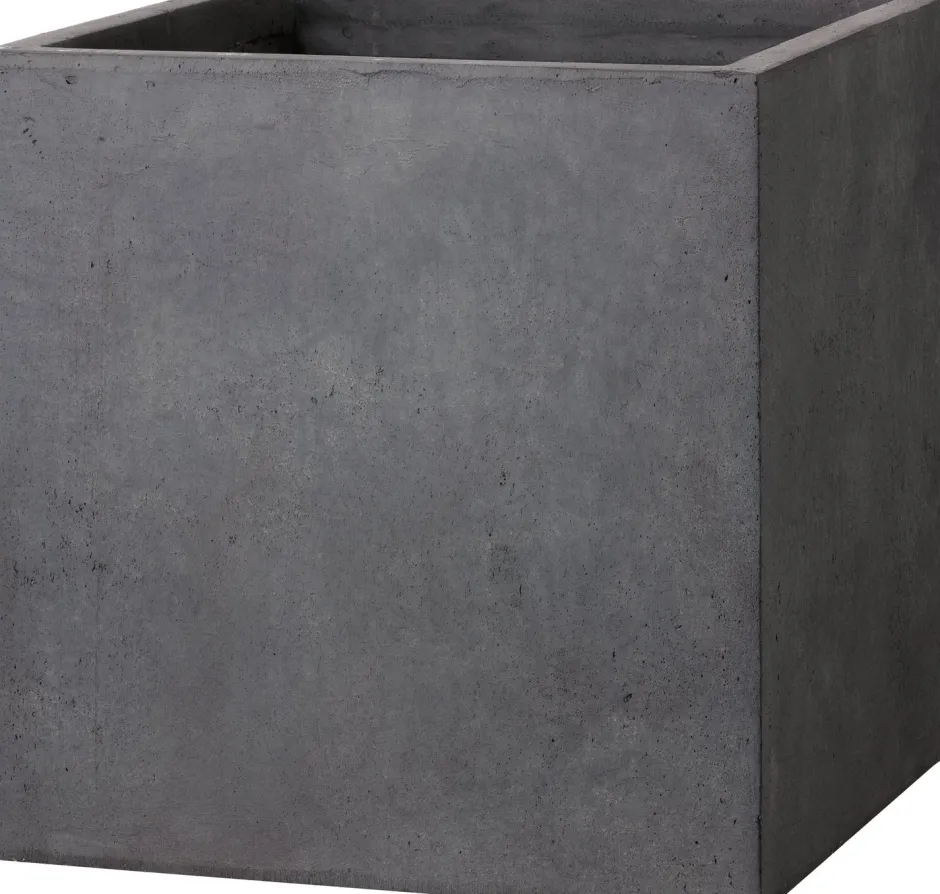 Intratuin Pflanzkübel Kubus 64 x 64 x 55 cm anthrazit| Blumentöpfe|Blumentöpfe & Pflanzgefäße
