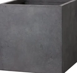 Intratuin Pflanzkübel Kubus 44 x 44 x 38 cm anthrazit| Blumentöpfe|Blumentöpfe & Pflanzgefäße