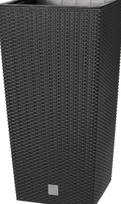 Intratuin Pflanzkübel Lucie 40 x 40 x 75 cm anthrazit| Blumentöpfe|Blumentöpfe & Pflanzgefäße