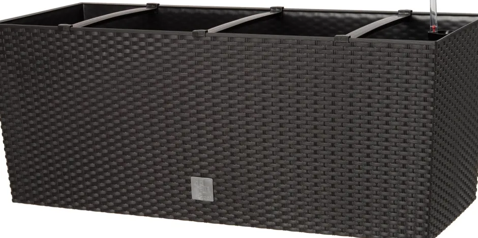 Intratuin Pflanzkübel Lucie 80 x 33 x 32 cm anthrazit| Pflanzkübel|Blumentöpfe & Pflanzgefäße