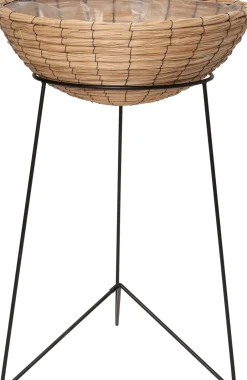 Intratuin Pflanzkorb mit Ständer Noor schwarz D 50 H 72 cm| Pflanzkörbe|Pflanzkörbe