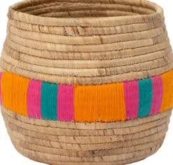 Intratuin Pflanzkorb Moya naturell / orange D 30 H 26 cm| Pflanzkörbe|Pflanzkörbe