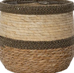 Intratuin Pflanzkorb Seven naturell / schwarz D 18 H 20 cm| Pflanzkörbe|Pflanzkörbe