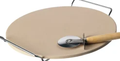 Intratuin Pizzastein für Grill mit Pizzaschneider| Pizzasteine