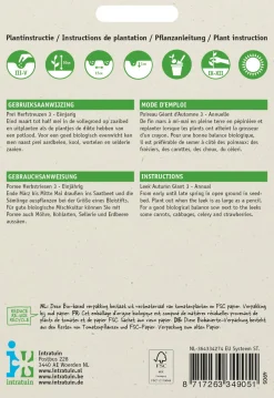 Intratuin Porree (Allium porrum 'Herbstriesen') Samen| Gemüsesamen|Saatgut