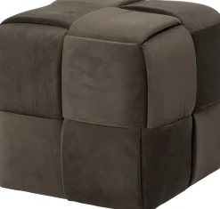 Intratuin Pouf Boye donkerbraun 43 x 43 x 42 cm| Poufs