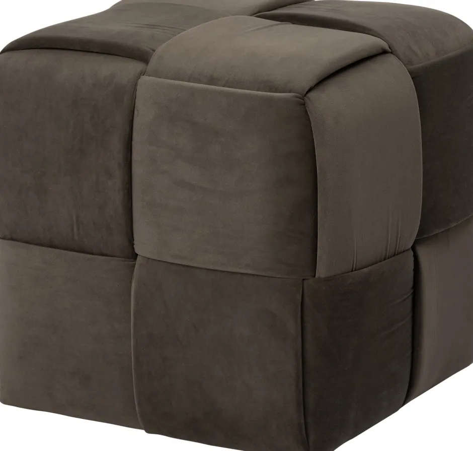 Intratuin Pouf Boye donkerbraun 43 x 43 x 42 cm| Poufs