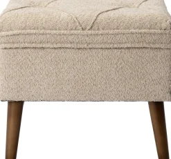 Intratuin Pouf Ned crème 105 x 40 x 46 cm| Poufs