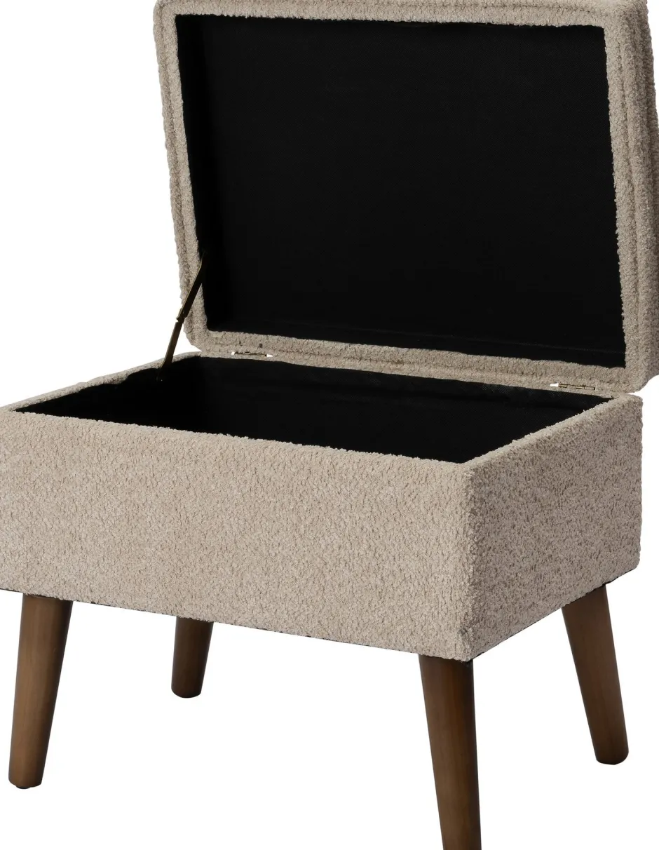 Intratuin Pouf Ned crème 105 x 40 x 46 cm| Poufs