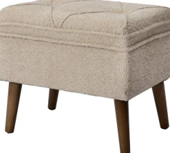 Intratuin Pouf Ned crème 105 x 40 x 46 cm| Poufs