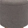 Intratuin Pouf Onne met Stauraum hellgrau D 40 H 40 cm| Poufs