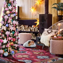 Intratuin Pouf Onne met Stauraum hellrosa D 50 H 45 cm| Poufs