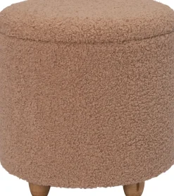 Intratuin Pouf Onne met Stauraum hellrosa D 40 H 40 cm| Poufs