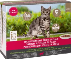 Intratuin Premium Katzenfutter in Soße 85 g 12 St.| Katzenfutter