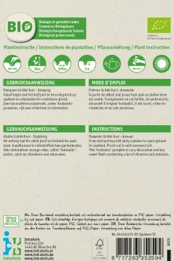 Intratuin Riesenkürbis (Cucurbita maxima 'Uchiki Kuri') (BIO) Samen| Gemüsesamen|Saatgut