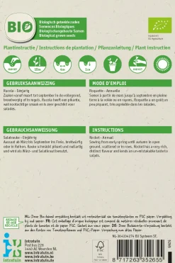Intratuin Salatrauke (Eruca sativa) (BIO) Samen| Gemüsesamen|Saatgut