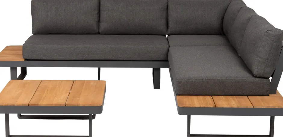 Intratuin 4-Sitzer Loungeset Thom Aluminium anthrazit| Lounge-Sets|Lounge-Sets