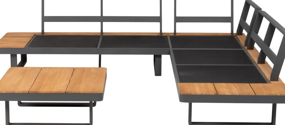 Intratuin 4-Sitzer Loungeset Thom Aluminium anthrazit| Lounge-Sets|Lounge-Sets