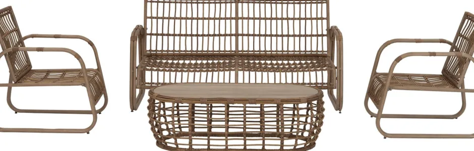 Intratuin 4-Sitzer Lounge-Set Jade naturell| Lounge-Sets|Lounge-Sets