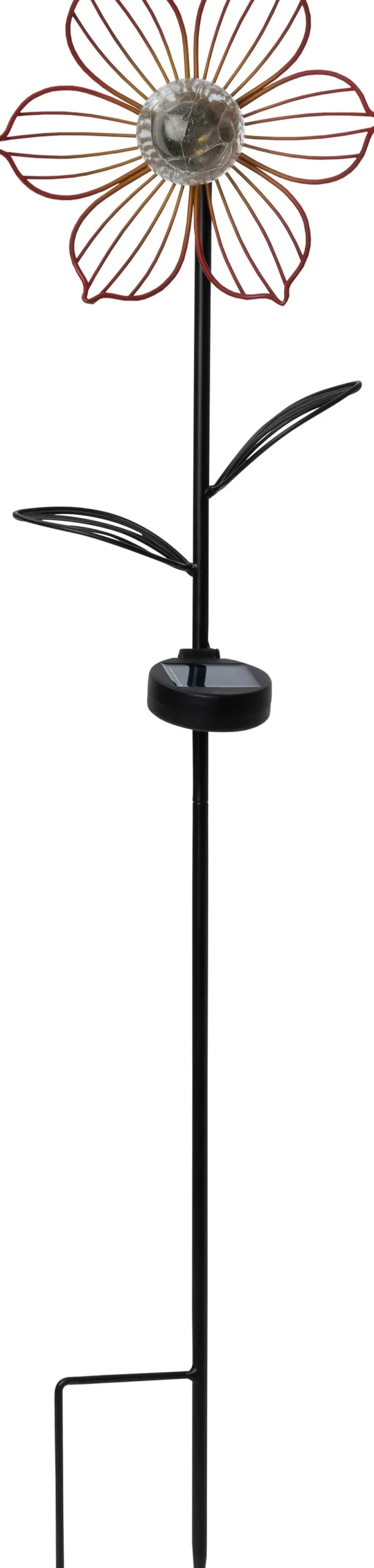 Intratuin Solar Gartenstecker Lotus orange 23 x 11,5 x 101 cm| Gartenstecker|Solar Gartenleuchten