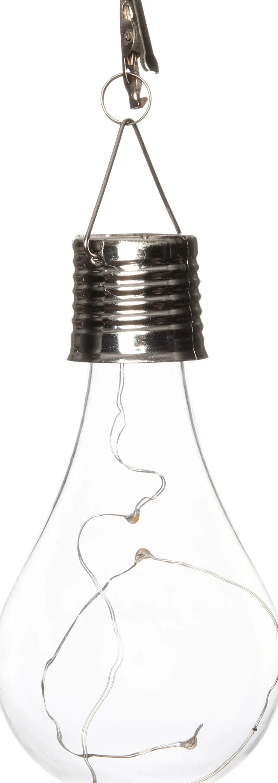 Intratuin Solar-Glühbirne transparent D 7 H 14 cm| Solar Gartenleuchten|Außenleuchten Hängend