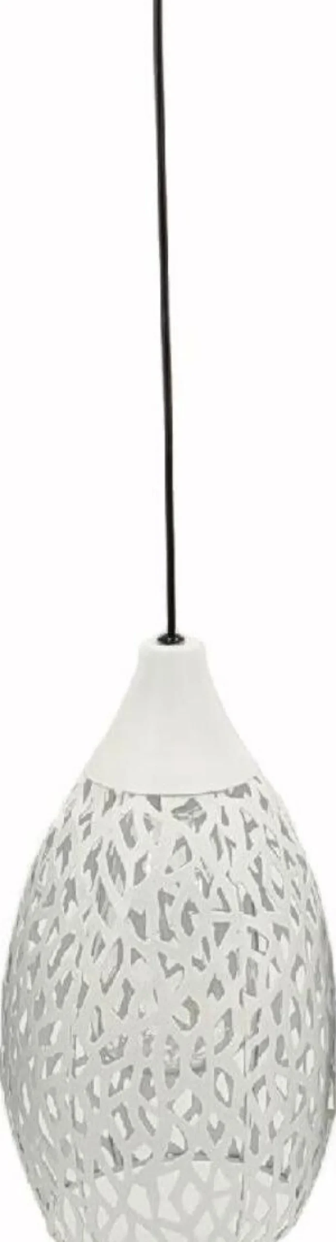 Intratuin Solarleuchte Peking weiß D 13 H 65 cm| Solar Gartenleuchten|Außenleuchten Hängend