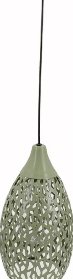 Intratuin Solarleuchte Peking grün D 13 H 65 cm| Solar Gartenleuchten|Außenleuchten Hängend