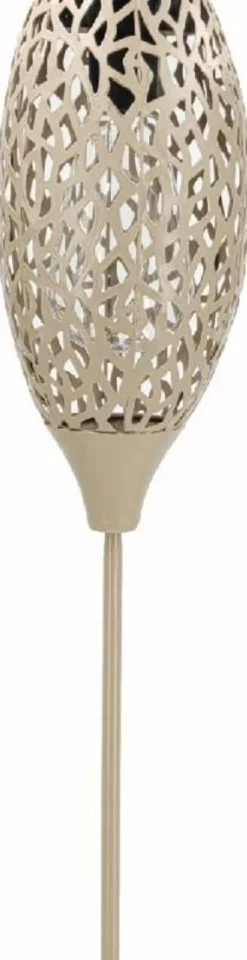 Intratuin Solarleuchte Seoul beige D 11 H 94 cm| Gartenstecker|Solar Gartenleuchten