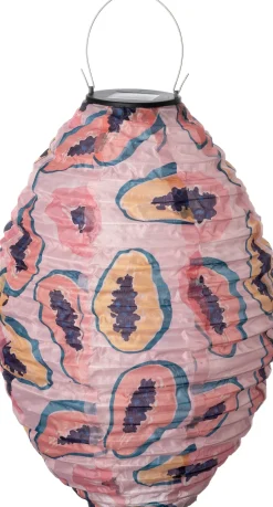 Intratuin Solarleuchte Solis Papaya rosa D 25 H 40 cm| Wandhänger|Solar Gartenleuchten