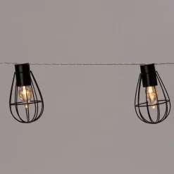 Intratuin Solar-Lichterkette transparent / schwarz 2 m| Solar Gartenleuchten|Außenlichterketten