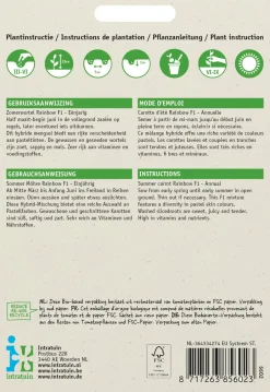 Intratuin Sommer-Möhre 'Regenbogen' (Daucus carota var. Sativus) Samen| Gemüsesamen|Saatgut