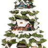 Intratuin Tannenbaum mit Weihnachtsdorf beleuchtet D 28,5 H 36,5 cm| Weihnachtshäuschen