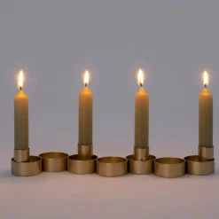 Intratuin Teelicht-/ Kerzenständer Donna gold 31 x 7,5 x 4 cm| Teelichthalter