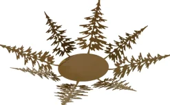 Intratuin Teelichthalter Weihnachtsbaum gold D 16,5 cm| Teelichthalter