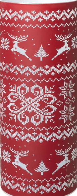 Intratuin Teelichthalter Winter rot met LED Beleuchtung D 9 H 17,5 cm| Led Kerzen