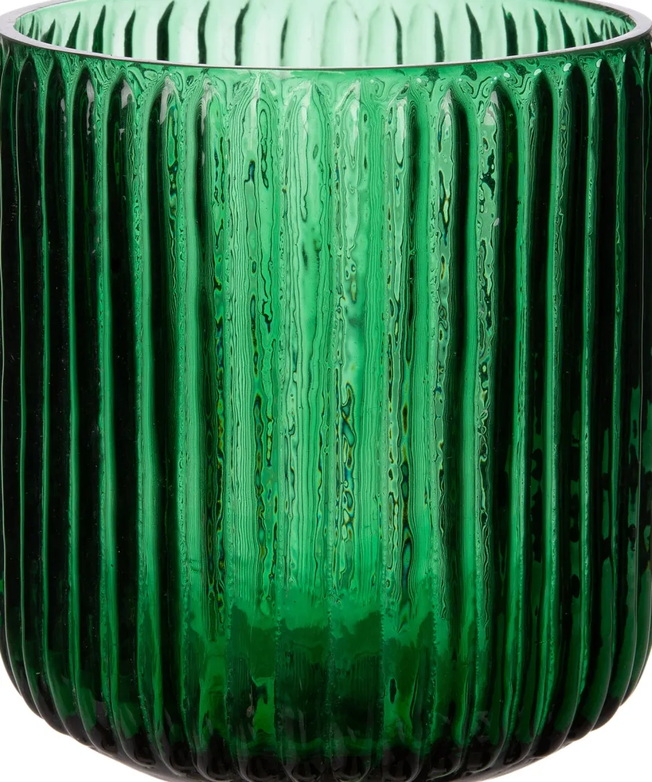 Intratuin Teelichthalter Yi grün D 9 H 10 cm| Teelichthalter