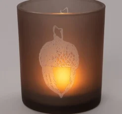 Intratuin Teelichthalter Mat Eichel braun D 7 H 8 cm| Teelichthalter